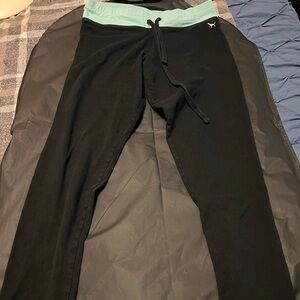 PINK Victoria's Secret Black and Mint Joggers